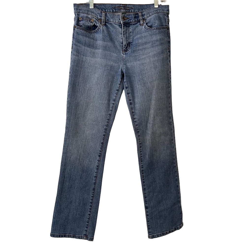 LRL Ralph Lauren Jeans Co Womens 10 Blue Classic Straight Mid Rise Medium Wash